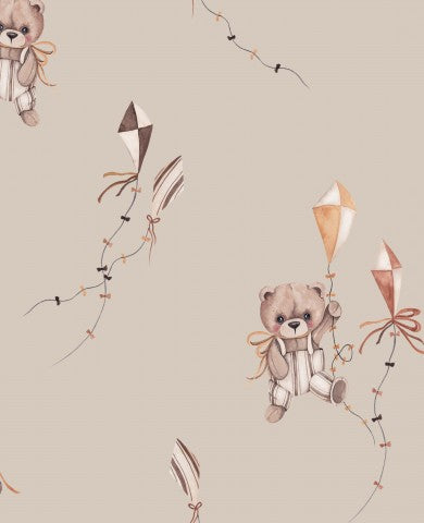 Jersey teddy bear with dragon beige