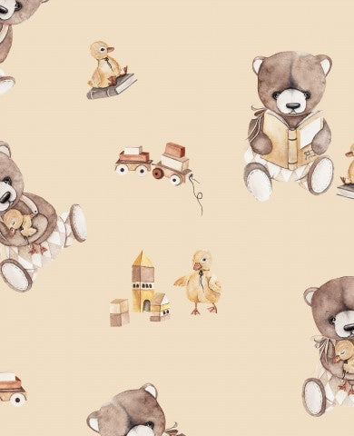  Orsetti di peluche di Panama su sfondo beige