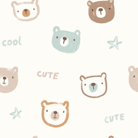 Ours et étoiles mignons en French Terry