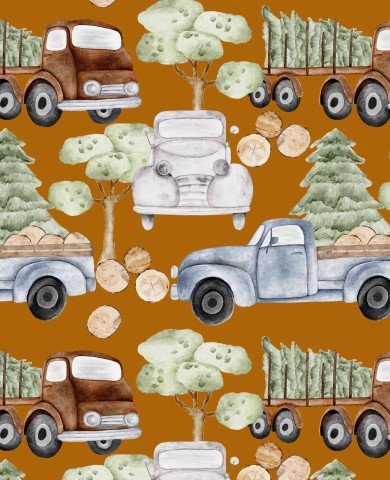  Panama un motivo ad acquerello con camion e alberi