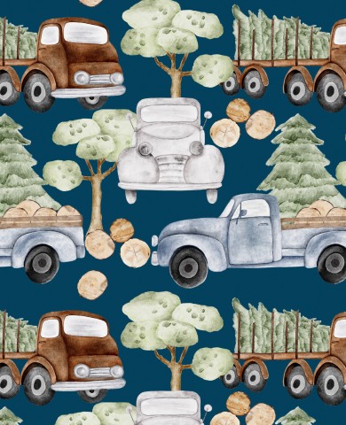  Panama un motivo ad acquerello con camion e alberi