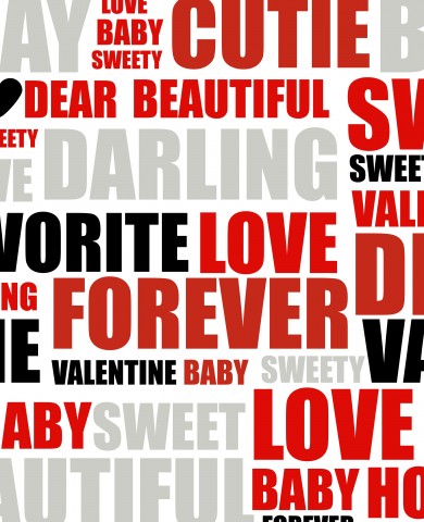 Jersey Typography Love Words