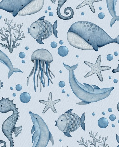  Scopri i bellissimi tessuti in tela di cotone "Under the Sea", ideali per sarte e stilisti. Basi in cotone in vari motivi.