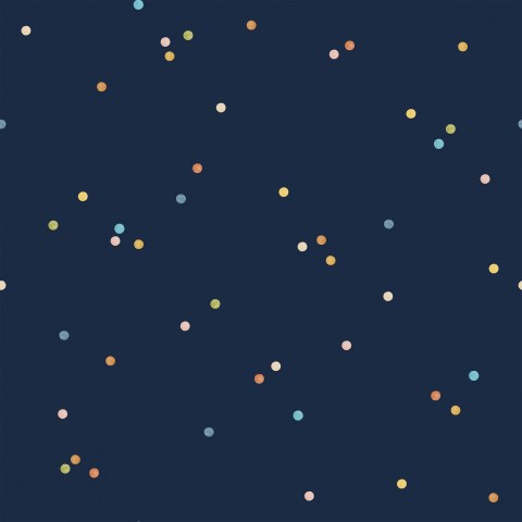 Jersey Playful Dots in Navy Blue