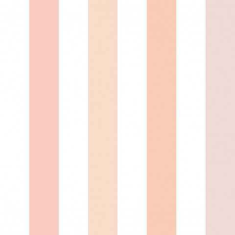 Jersey Vertical Stripes pink and peach mini
