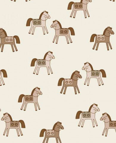 Chevaux de Jersey sur fond beige