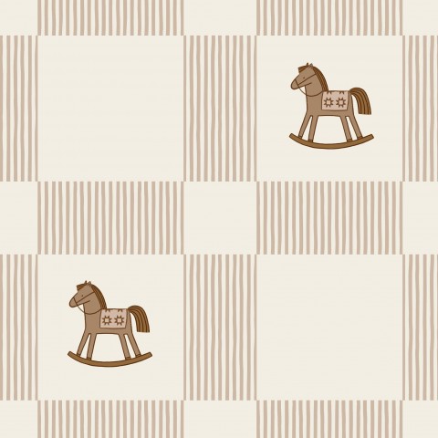 Jersey vintage rocking horse baby blanket