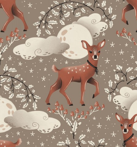 Jersey Full Moon Deer Taupe