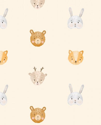  Animali carini in French Terry