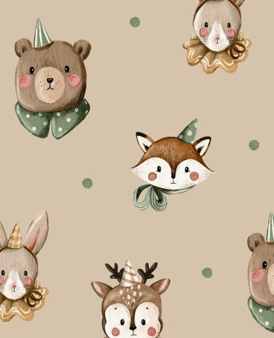 Jersey forest animals 2 beige