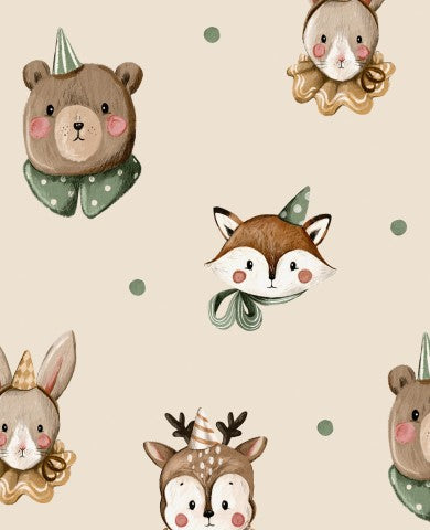 Jersey forest animals 2 light beige