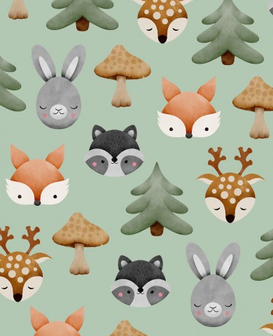 Jersey forest animals green