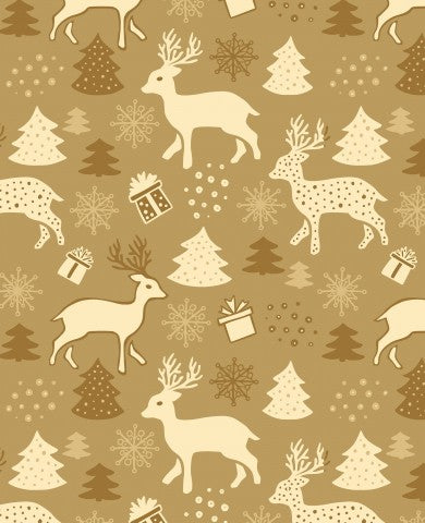 Muslin Christmas trees and fir trees brown