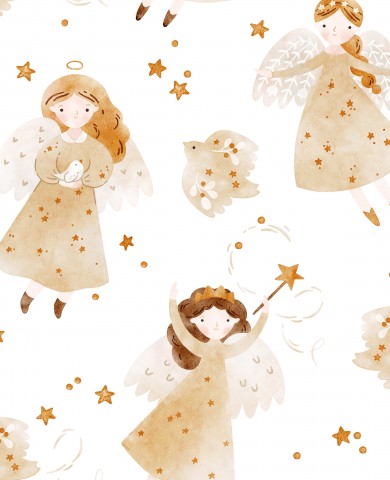 Jersey Christmas angel white