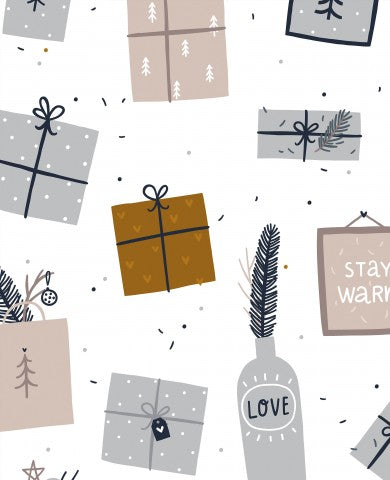  Regalo di Natale per lui (o per lei): semplice tela di cotone bianca, ideale per cucire e decorare. Tessuto venduto al metro per le tue creazioni!