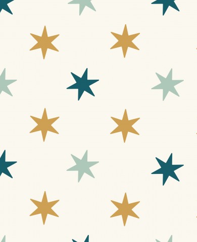 Étoiles en mousseline sur fond blanc