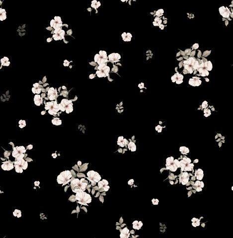 Jersey white flowers black small
