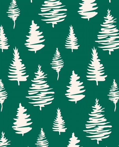 Jersey White, inky tree forest on green