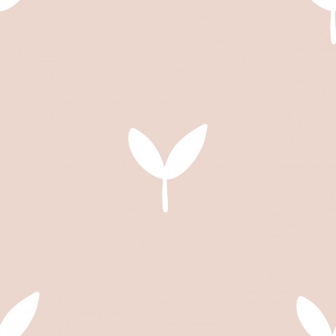 Wasserdichter Stoff wildflower collection Mini leaves pink