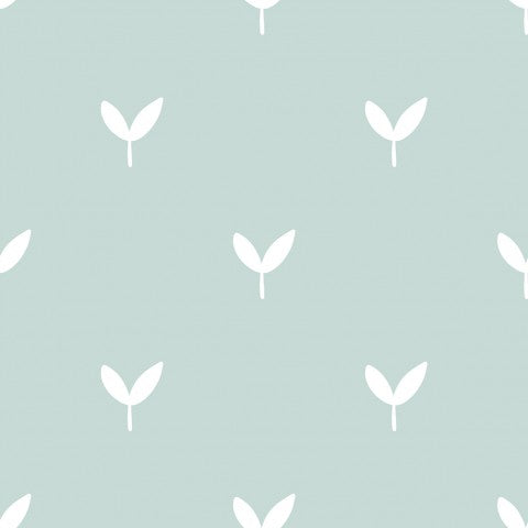 Muslin wildflower Mini leaves mint small