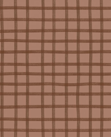 Wasserdichter Stoff Xmas grid brown