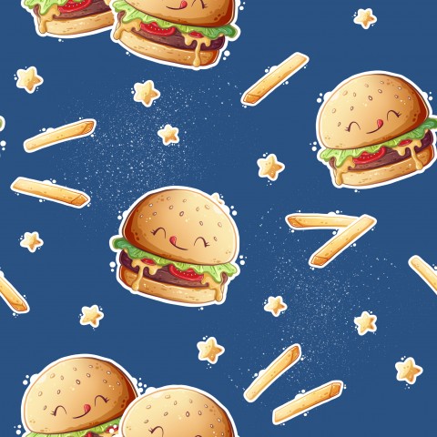 Jersey Yummy Burger Blue