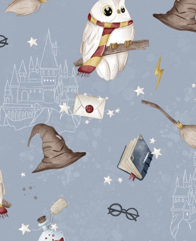  Canvas Cotton Wizard Blue - Morbido e flessibile, ideale per la tua prossima proiezione! Tessuto 100% cotone venduto al metro, per cucito ed espressione creativa.