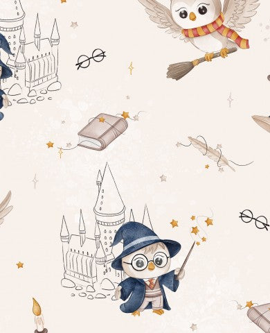 Satin de coton motif Harry Potter