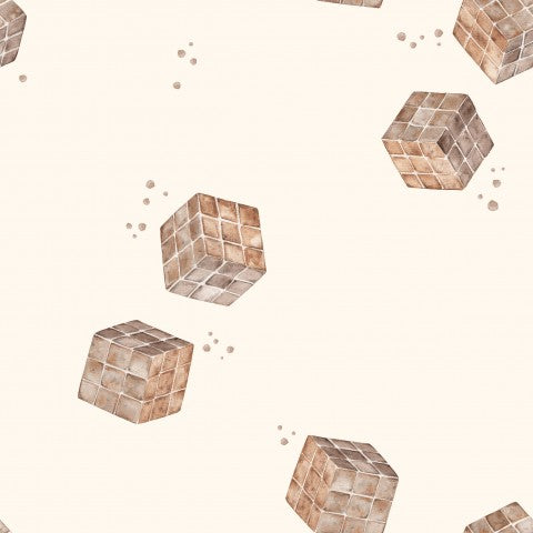Waterproof fabric Rubik's Cube 20x20cm cream