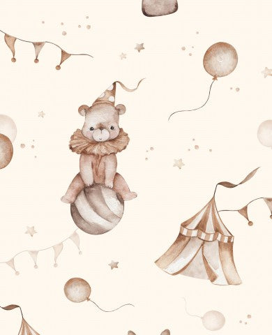  Tela di cotone Circus 30x30cm Crema: Materiale naturale per creazioni individuali - ideale per il salone di cucito o progetti fai da te, tessuti in tela di cotone in
