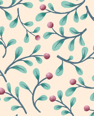 Jersey branches and berries